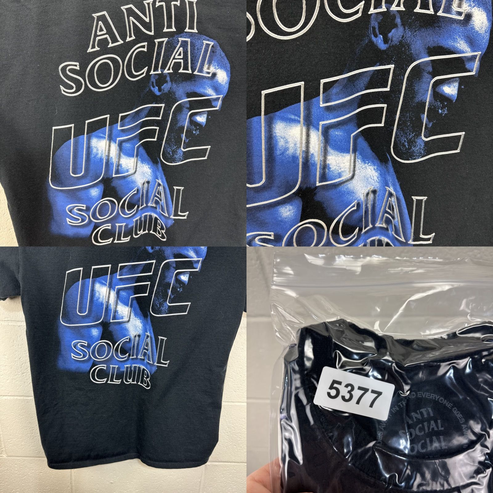 Anti Social Social Club Jon Bones Jones Shirt Men XL Black Anti Social Social Club UFC MMA Double Sided Size US XL / EU 56 / 4 - 10 Thumbnail
