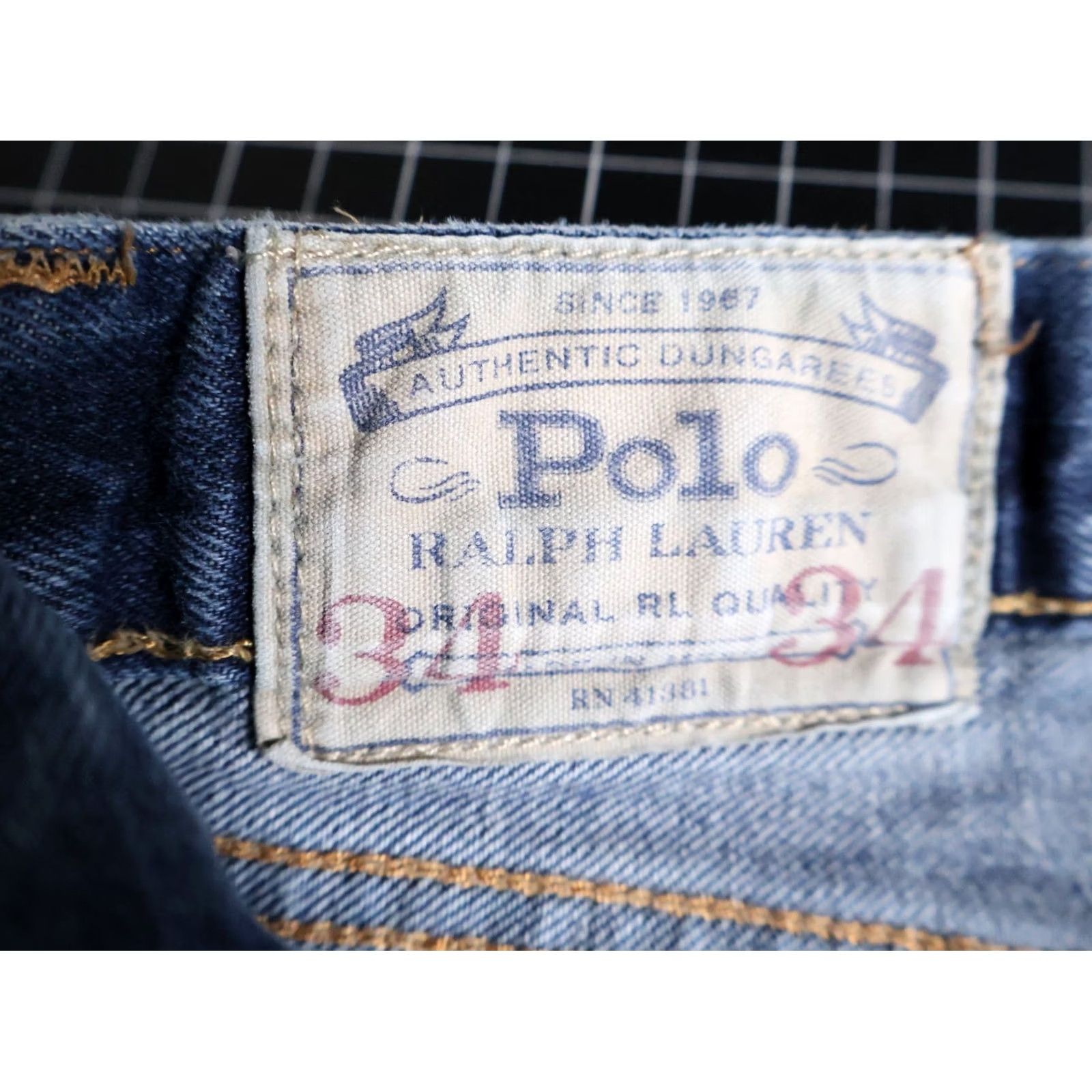 Polo Ralph Lauren Polo Ralph Lauren Jeans Men 34 x 34 Blue Hampton Straight Leg 100% Cotton Denim Vintage 90s Grunge Retro Style Shoes? Size US S / EU 44-46 / 1 - 3 Thumbnail