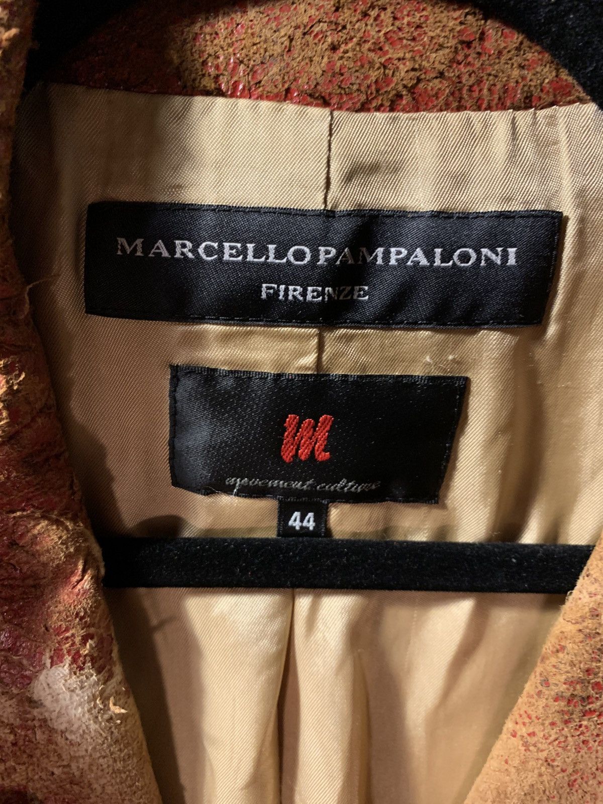 Other Marcello Pampaloni Distressed Vintage Leather Blazer Size US S / EU 44-46 / 1 - 2 Thumbnail