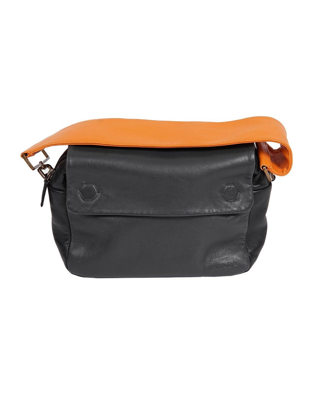 Prada Prada S/S2001 Leather Bag in Black/Orange Size ONE SIZE - 2 Thumbnail