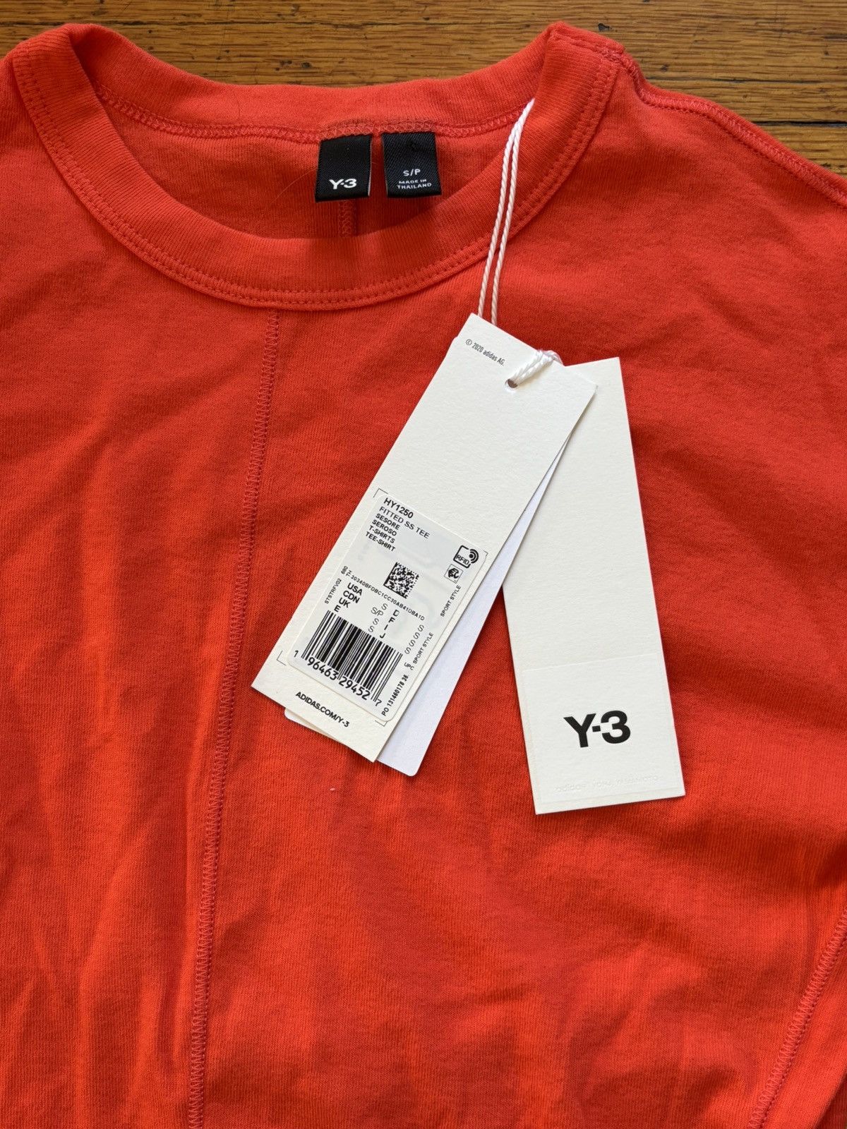 Y-3 Y-3 fitted orange women's t-shirt, S/P, new, 100% cotton Size S / US 4 / IT 40 - 3 Thumbnail