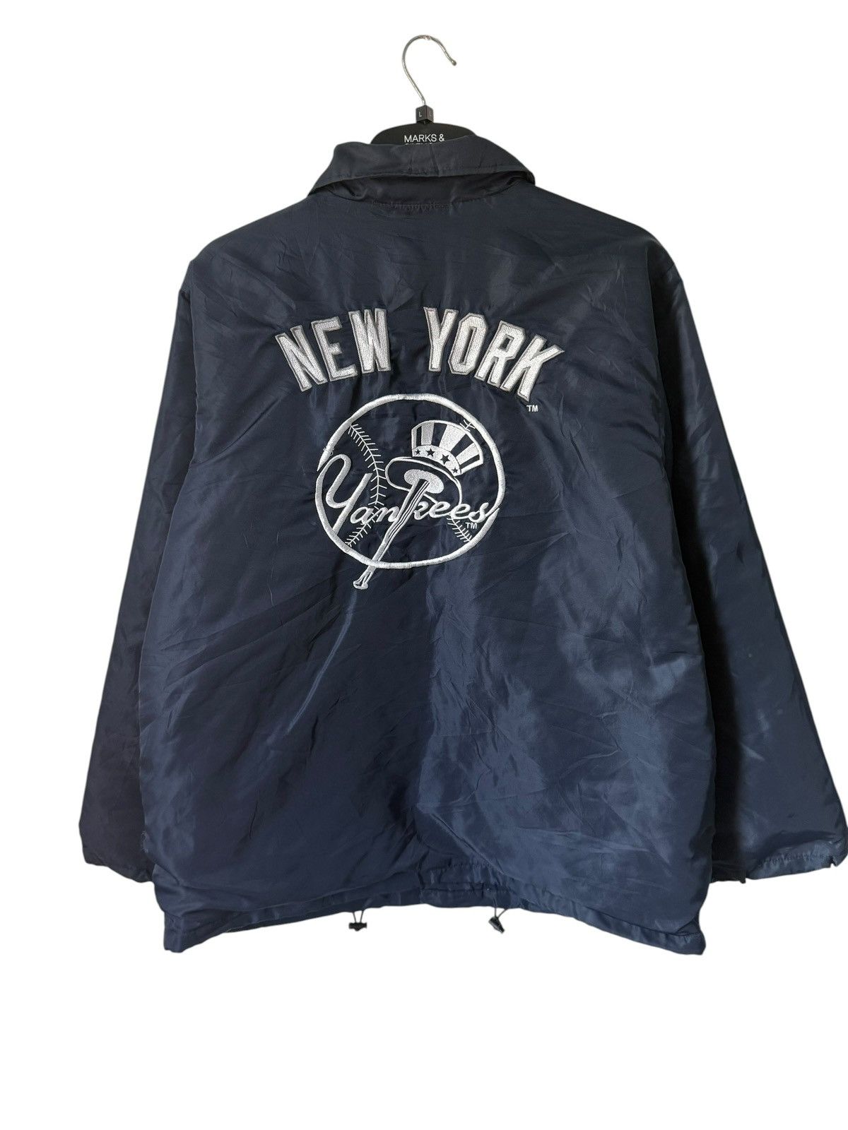 New York Yankees Vintage New York Yankees Coach Jacket Big Logo Embroidered Size US L / EU 52-54 / 3 - 4 Thumbnail