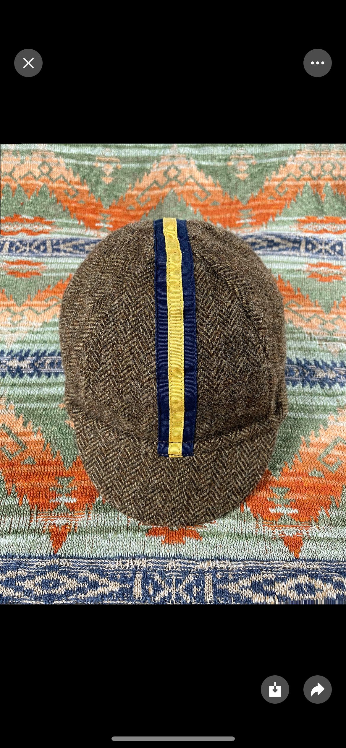 Ralph Lauren × Rugby Ralph Lauren Ralph Lauren Wool tweed Run Cycling Cap Limited Hat Size ONE SIZE - 3 Thumbnail