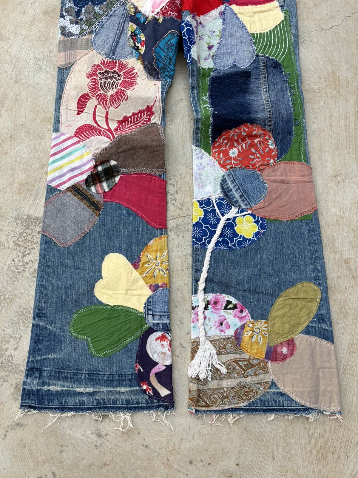 Kapital Archive 00s Kapital Kiro Hirata Patchwork Boro Flared Denim Size US 32 / EU 48 - 4 Thumbnail