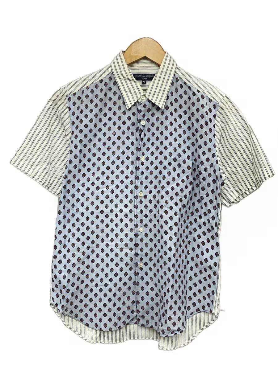 Comme des Garcons Homme SS09 Reconstructed Striped Short Sleeve Button Shirt Size US XS / EU 42 / 0 - 1 Thumbnail