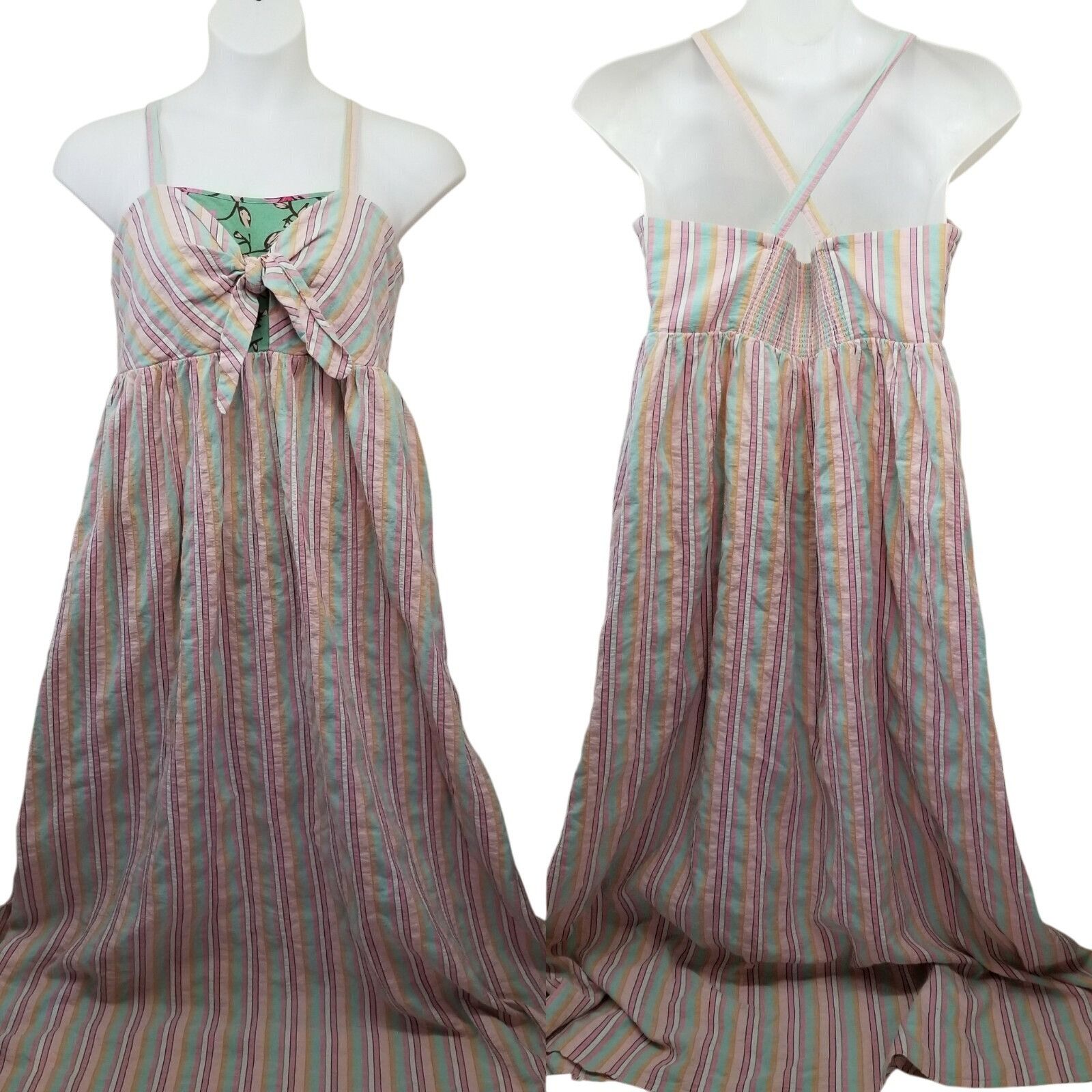 Other Matilda Jane XXL Rainbow Striped Dress Maxi Side Slits Tie Size XXL / US 16-18 / IT 52-54 - 1 Thumbnail