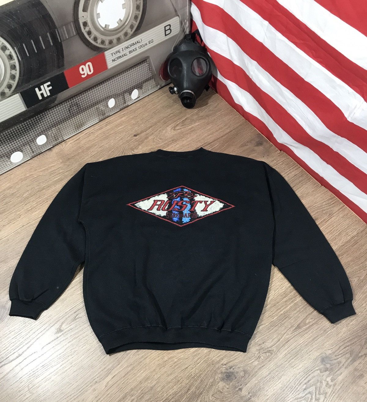 Rusty Vintage 90s Rusty Big Logo Sweatshirt Size US XL / EU 56 / 4 - 1 Thumbnail