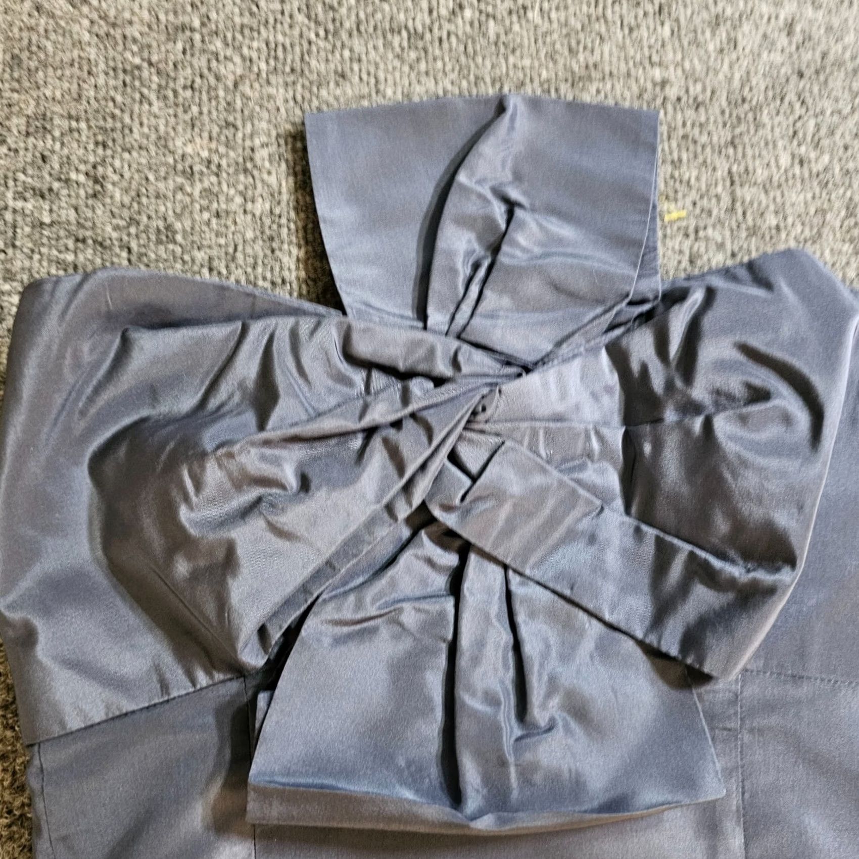 J.Crew J.CREW Dress Women 12 Gray Silk Satin Strapless Bow Short Cocktail Formal Wedding Party Costume Size 34" / US 12 / IT 48 - 3 Thumbnail