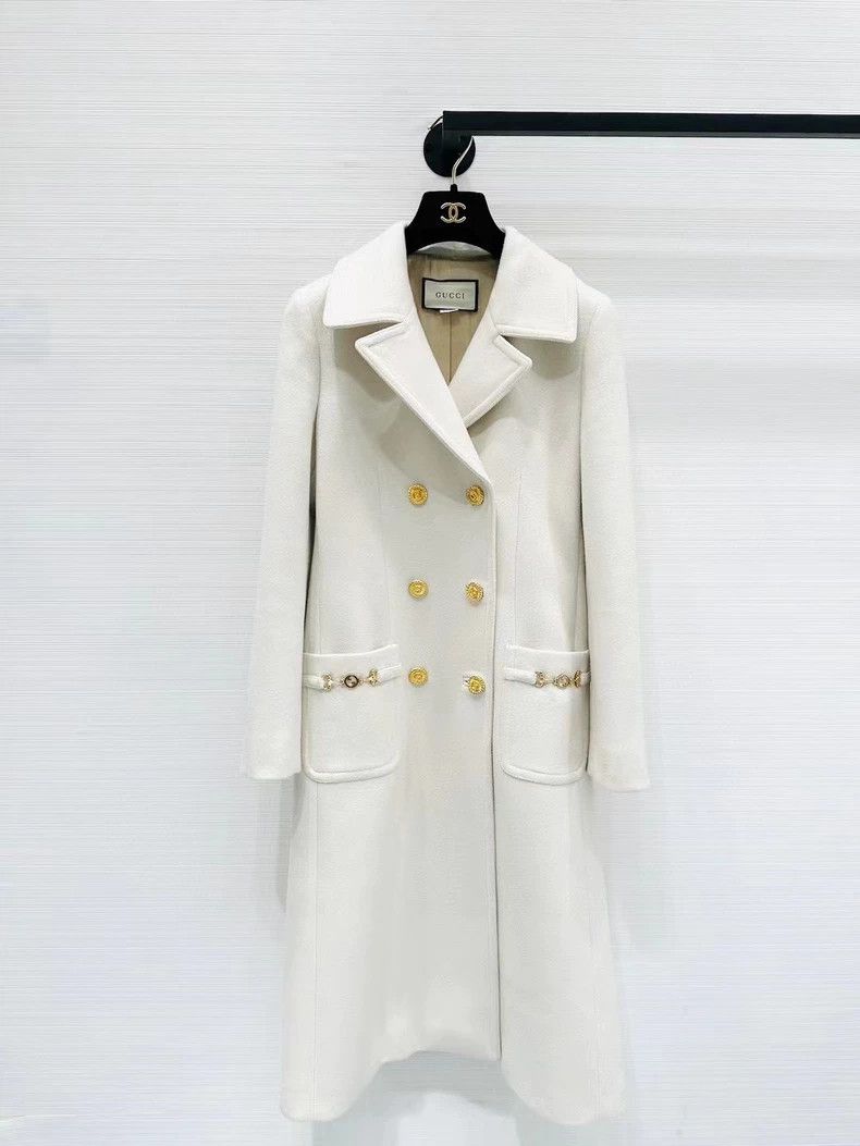 Gucci Gucci Double-Breasted Long Coat Size US M / EU 48-50 / 2 - 1 Thumbnail