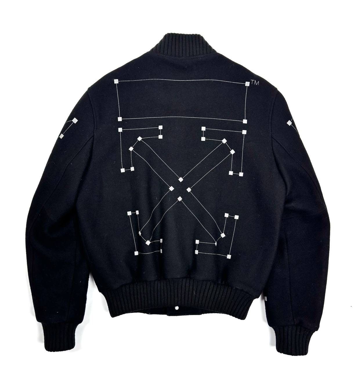 Off-White Off-White Wool Varsity Bomber Jacket Size US M / EU 48-50 / 2 - 2 Thumbnail
