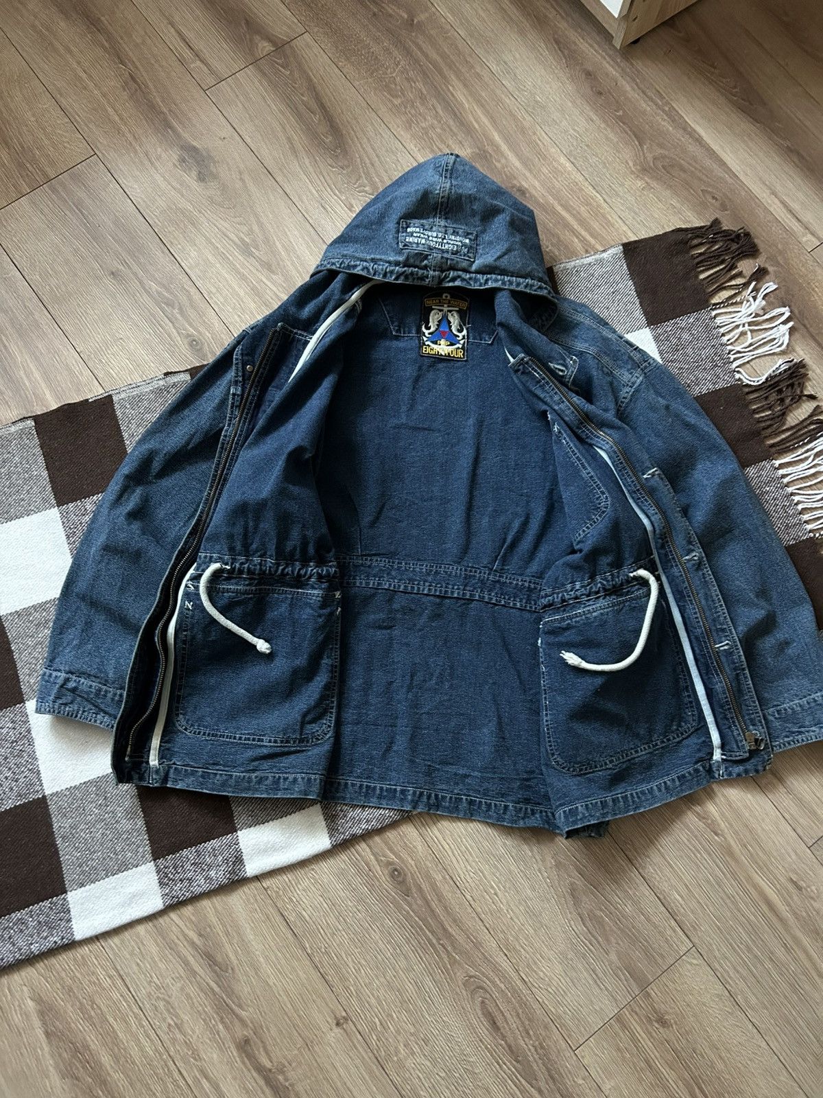 POP84 × Vintage Vintage Pop EightyFour marine denim 90s jacket very rare Size US M / EU 48-50 / 2 - 3 Thumbnail