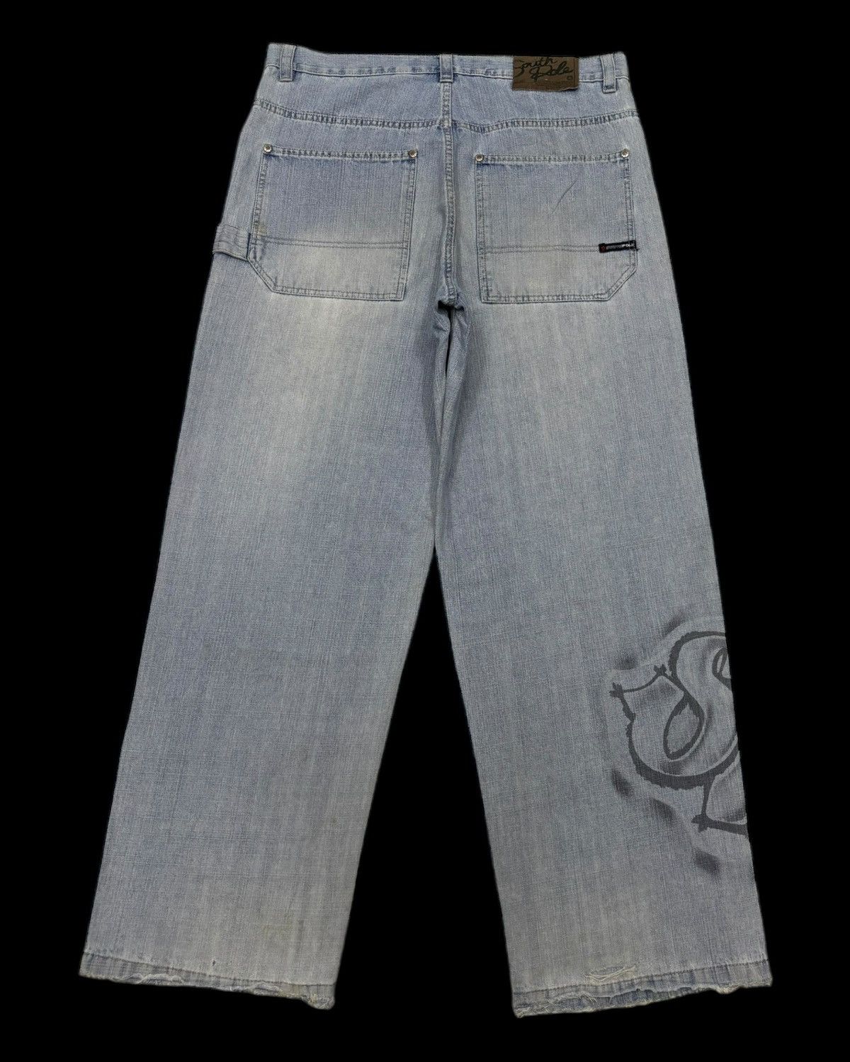 Southpole 🔥SOUTHPOLE BAGGY JEANS DISTRESSED DENIM SKATER STYLE Size US 36 / EU 52 - 2 Thumbnail