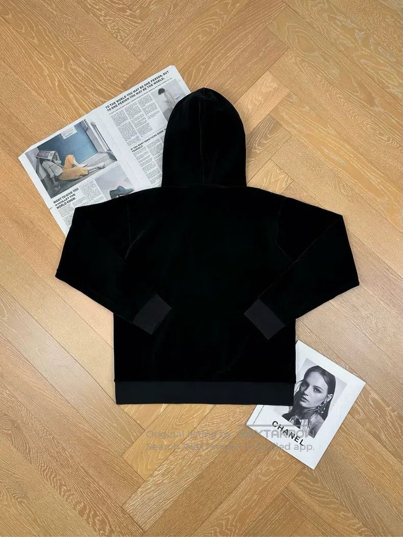 Gucci Gucci Logo letter embroidery printed hooded pullover velve Size US XS / EU 42 / 0 - 2 Thumbnail