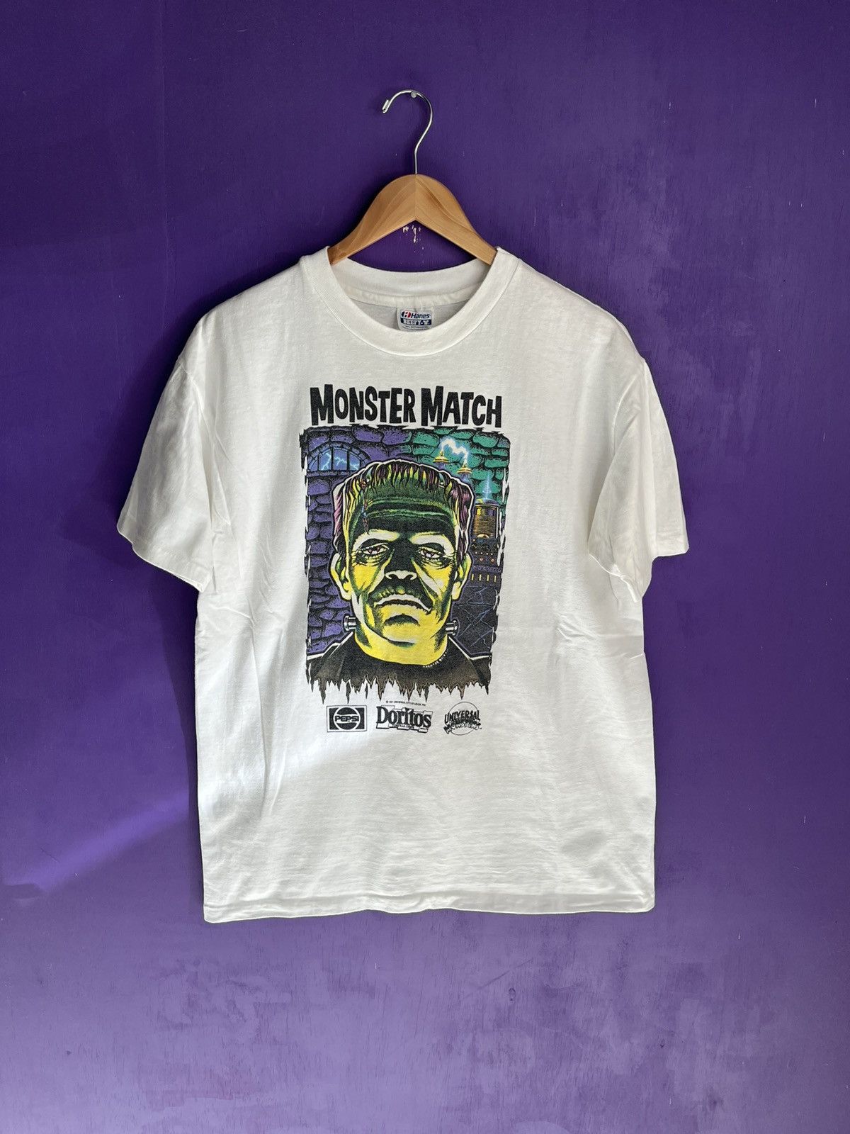 Vintage Vintage 1991 Monstermatch Frankenstein t-shirt Size US L / EU 52-54 / 3 - 1 Thumbnail