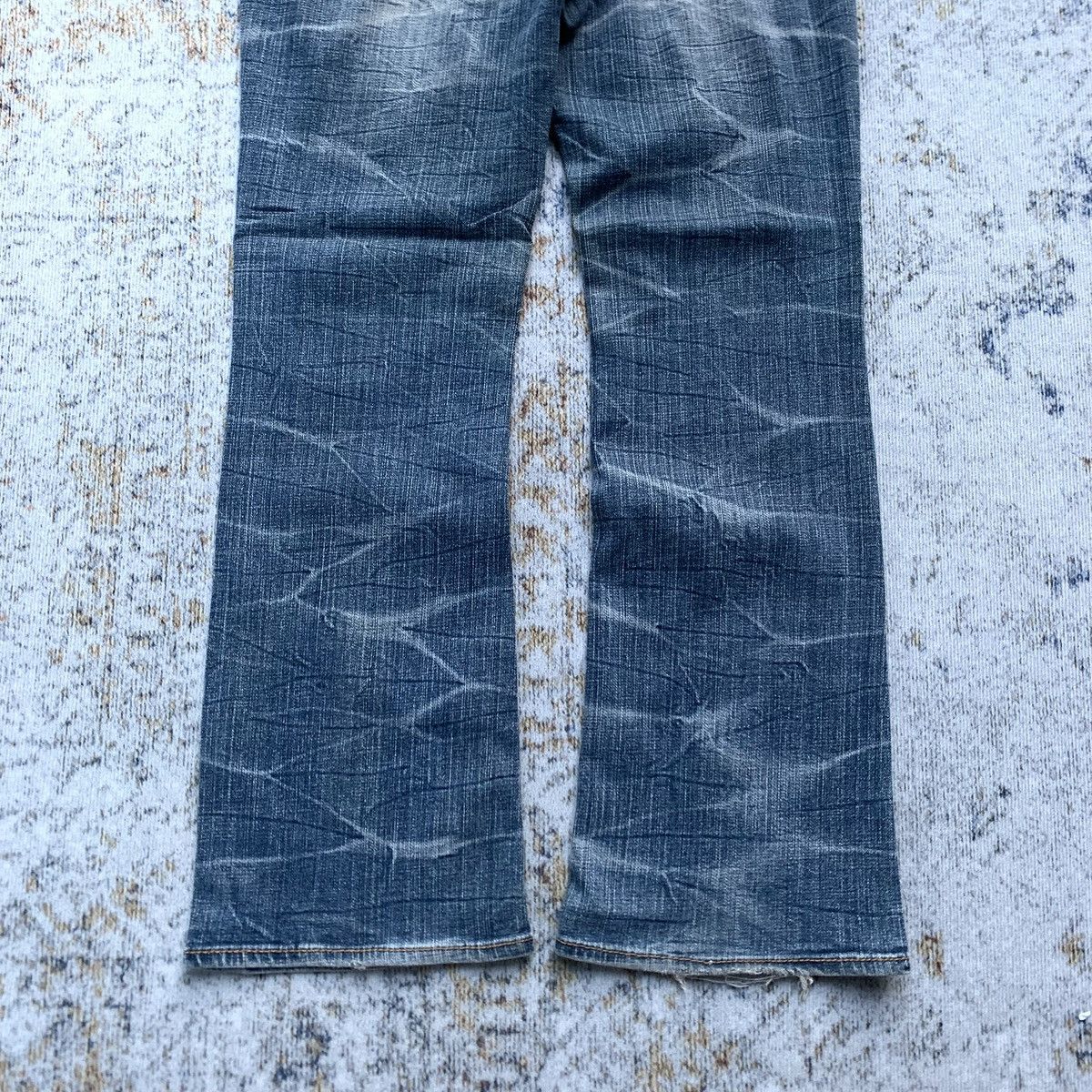 Japanese Brand × Vintage Y2K Rare Japanese Brand Theoria Distressed Flared Jeans Size 30" / US 8 / IT 44 - 7 Thumbnail