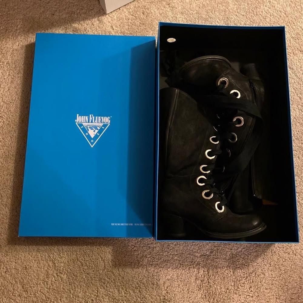 John Fluevog John Fluevog Black Sude and Leather Boots Size US 6.5 / IT 36.5 - 4 Thumbnail