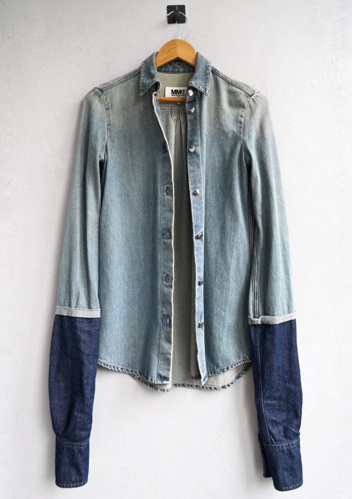 Maison Margiela Maison Margiela MM6 AW15 Folded-Sleeves Denim Shirt Size M / US 6-8 / IT 42-44 - 6 Thumbnail