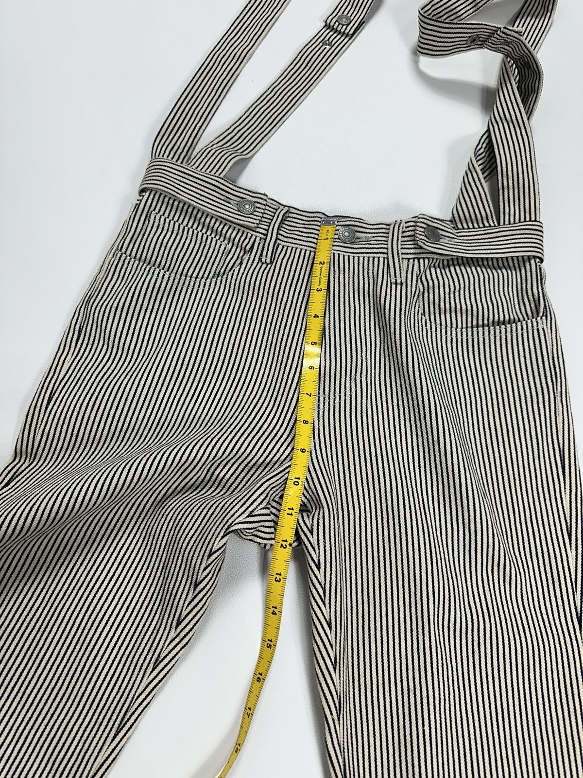 Kim Jones Kim Jones x GU Stripe Detachable Suspender Pants Size US 29 - 15 Thumbnail