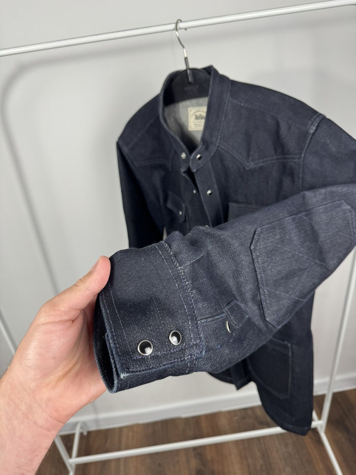SoSo SoSo Heavy Raw Denim Jacket Indigo Workwear Trucker Coat L Size US L / EU 52-54 / 3 - 13 Thumbnail