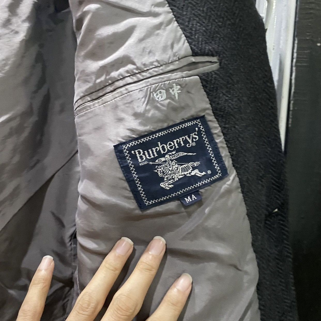 Burberry Vintage Burberrys Prorsum WoolSilk HerringboneMandarinCollar Size US M / EU 48-50 / 2 - 12 Thumbnail