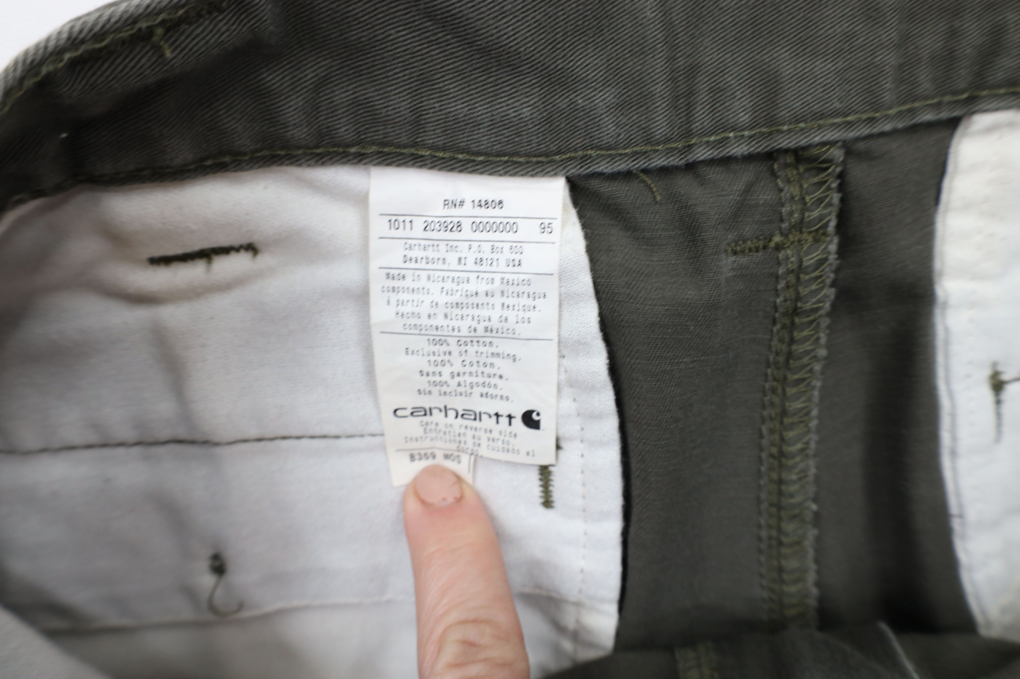 Carhartt × Vintage Vintage Y2K Carhartt Above Knee Chino Shorts Moss Green Size US 32 / EU 48 - 5 Thumbnail