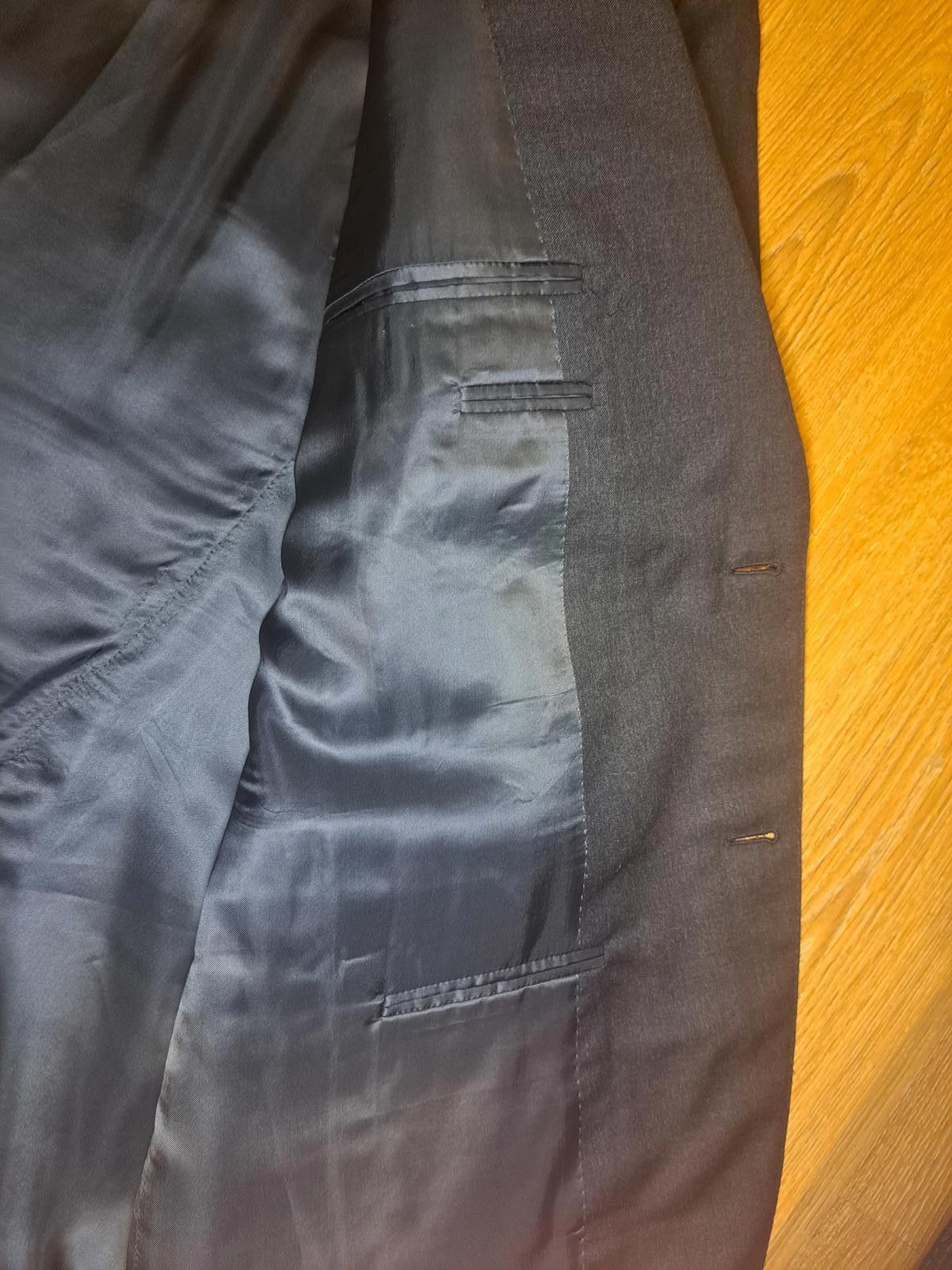Designer Canali Suit Jacket Mens 46L Gray Virgin Wool Bemberg Italy Size 46L - 10 Thumbnail