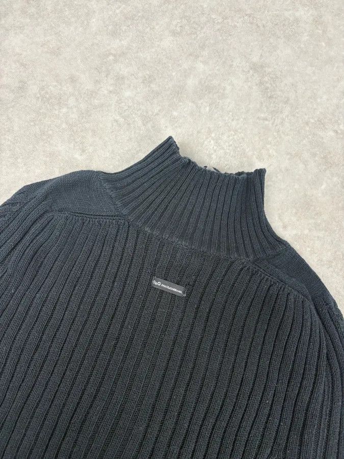 Dolce & Gabbana 2000s Dolce & Gabbana Black Wool Zip-Up Sweater Size US S / EU 44-46 / 1 - 6 Thumbnail