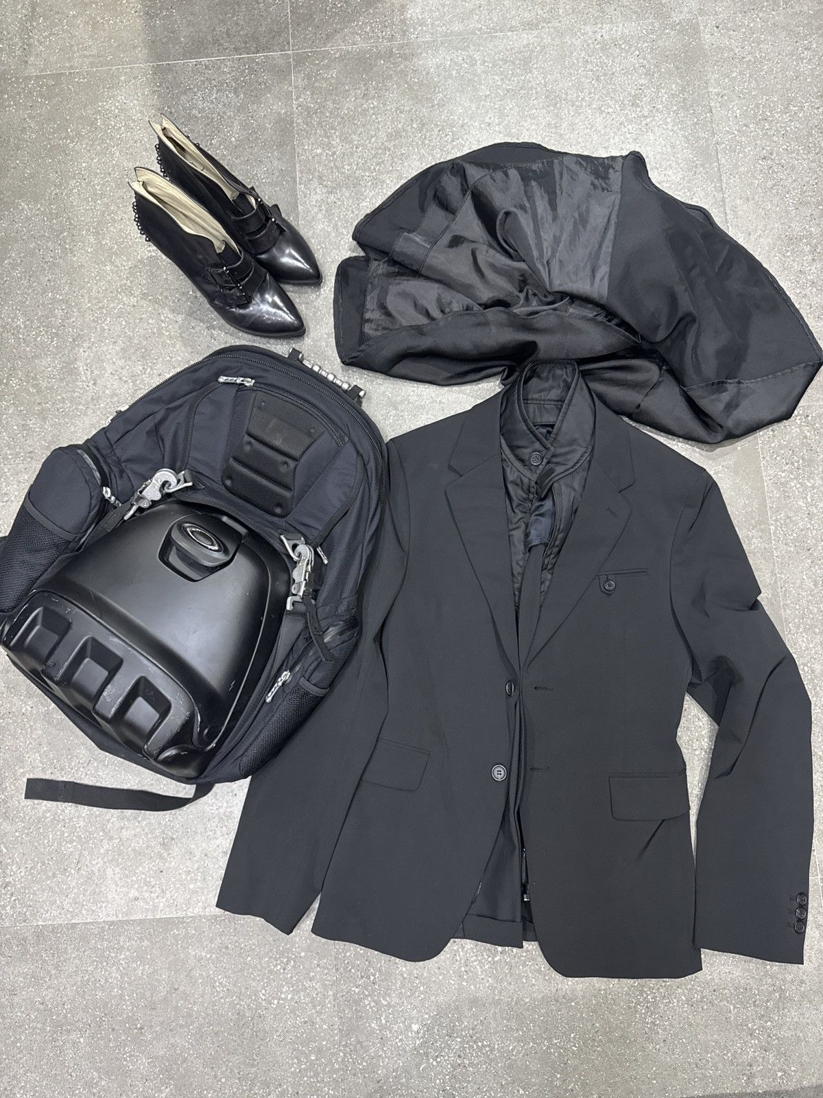 Designer × Prada Prada Single Breasted Double Lined Nylon Suit Blazer Size 44R - 25 Thumbnail