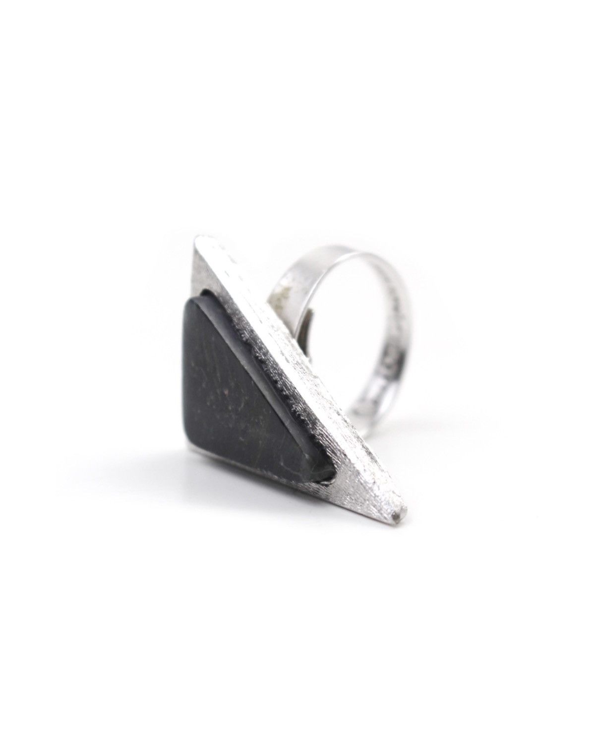 Pierre Cardin 1970S PIERRE CARDIN GEOMETRIC TRIANGLE SILVER-PLATED RING Size ONE SIZE - 5 Thumbnail