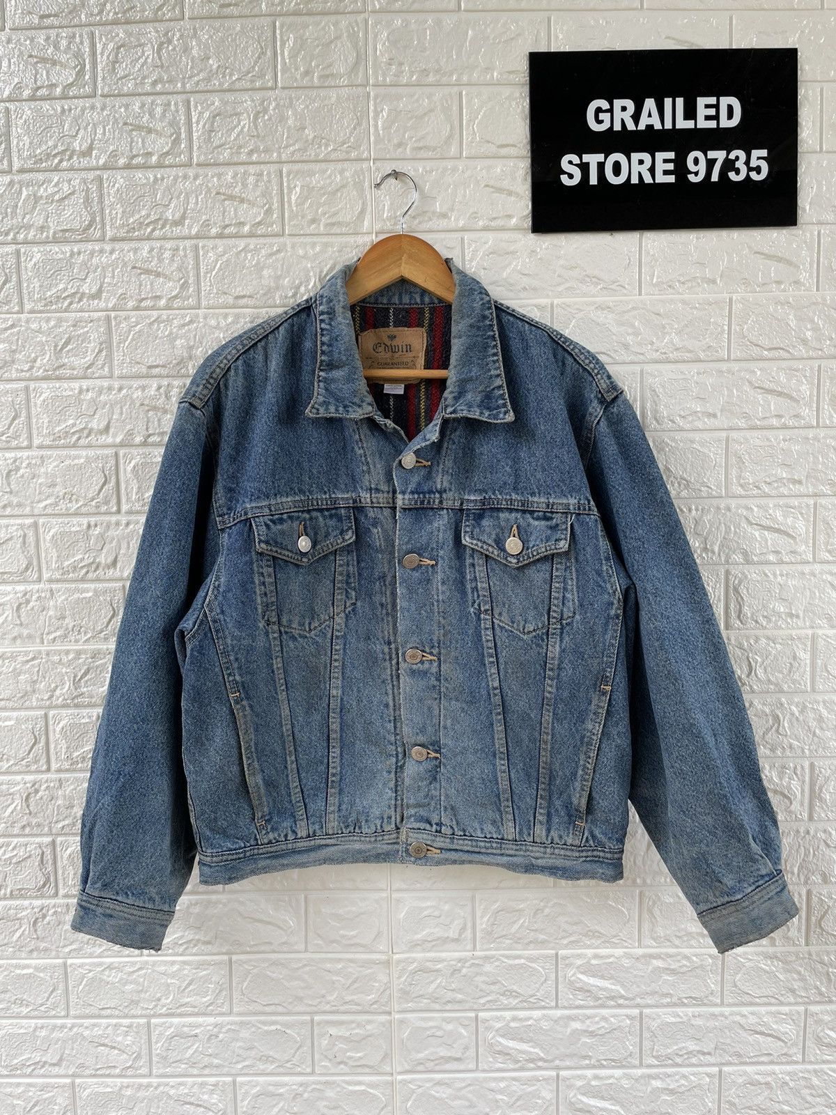 Japanese Brand Vintage Edwin Denim Jacket Size US L / EU 52-54 / 3 - 1 Thumbnail