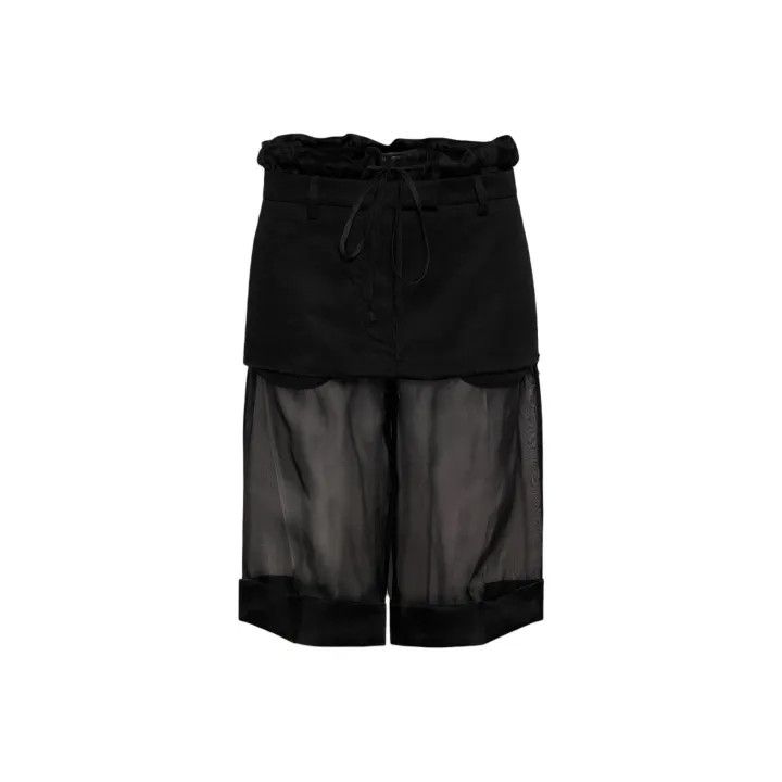 Maison Margiela Maison Margiela Black Layered Casual Shorts 0079 Size 36" / US 14 / IT 50 - 1 Thumbnail