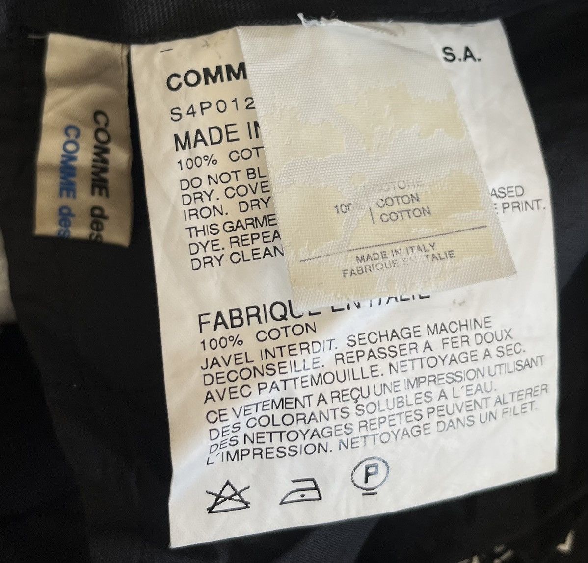 Comme des Garcons Cdg cdg printed flared wideleg black trousers Size US 29 - 3 Thumbnail