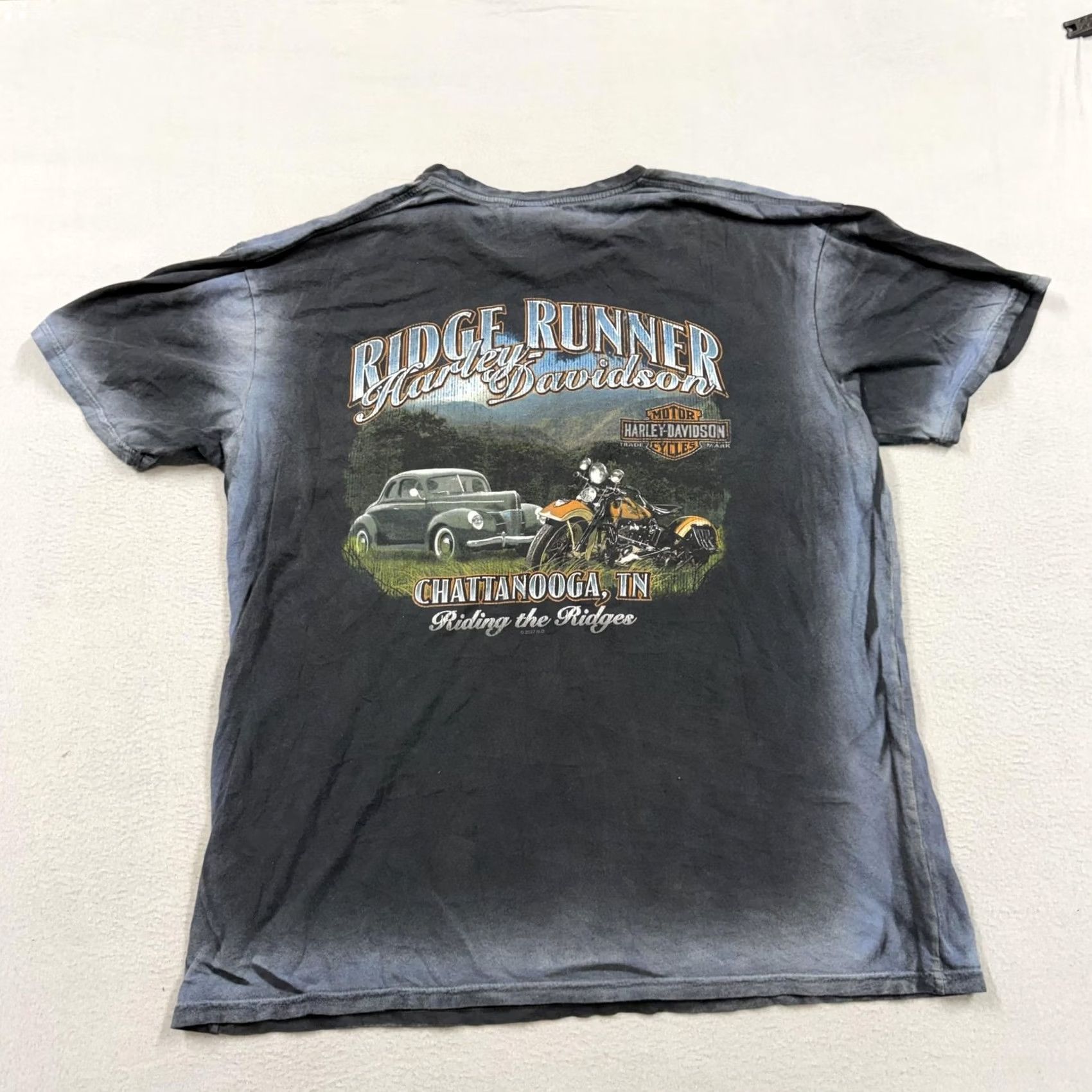 Harley Davidson Harley-Davidson Shirt Mens XL Gray Ridge Runner Chattanooga Skull Graphic Tee Size US XL / EU 56 / 4 - 5 Thumbnail