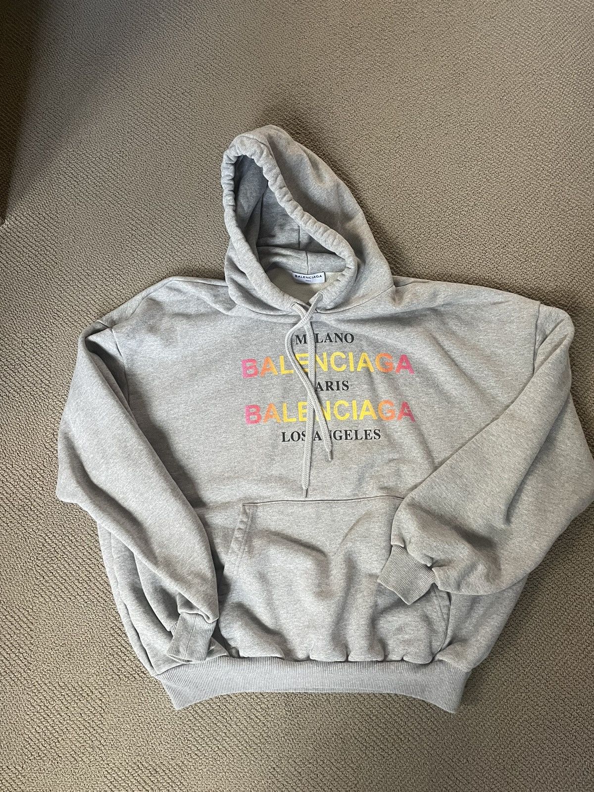 Balenciaga Balenciaga grey hoodie sz medium Grailed