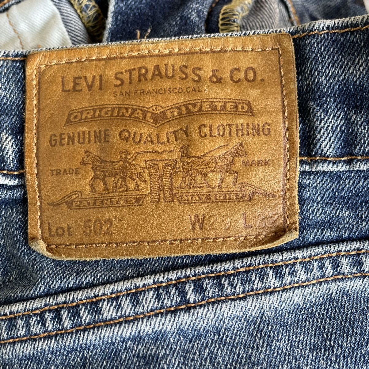 Levi's Vintage Clothing 🔥Vintage Levis 502 Big E Stoned Washed Ripped Distress Jeans Size US 31 - 13 Thumbnail