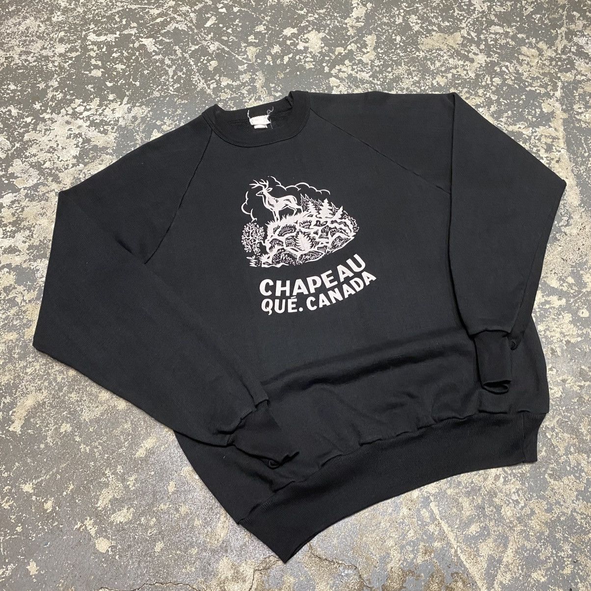 Vintage Vintage Chapeau Canada Black Deer Outdoor Hoodie Sweatshirt Size US M / EU 48-50 / 2 - 2 Thumbnail