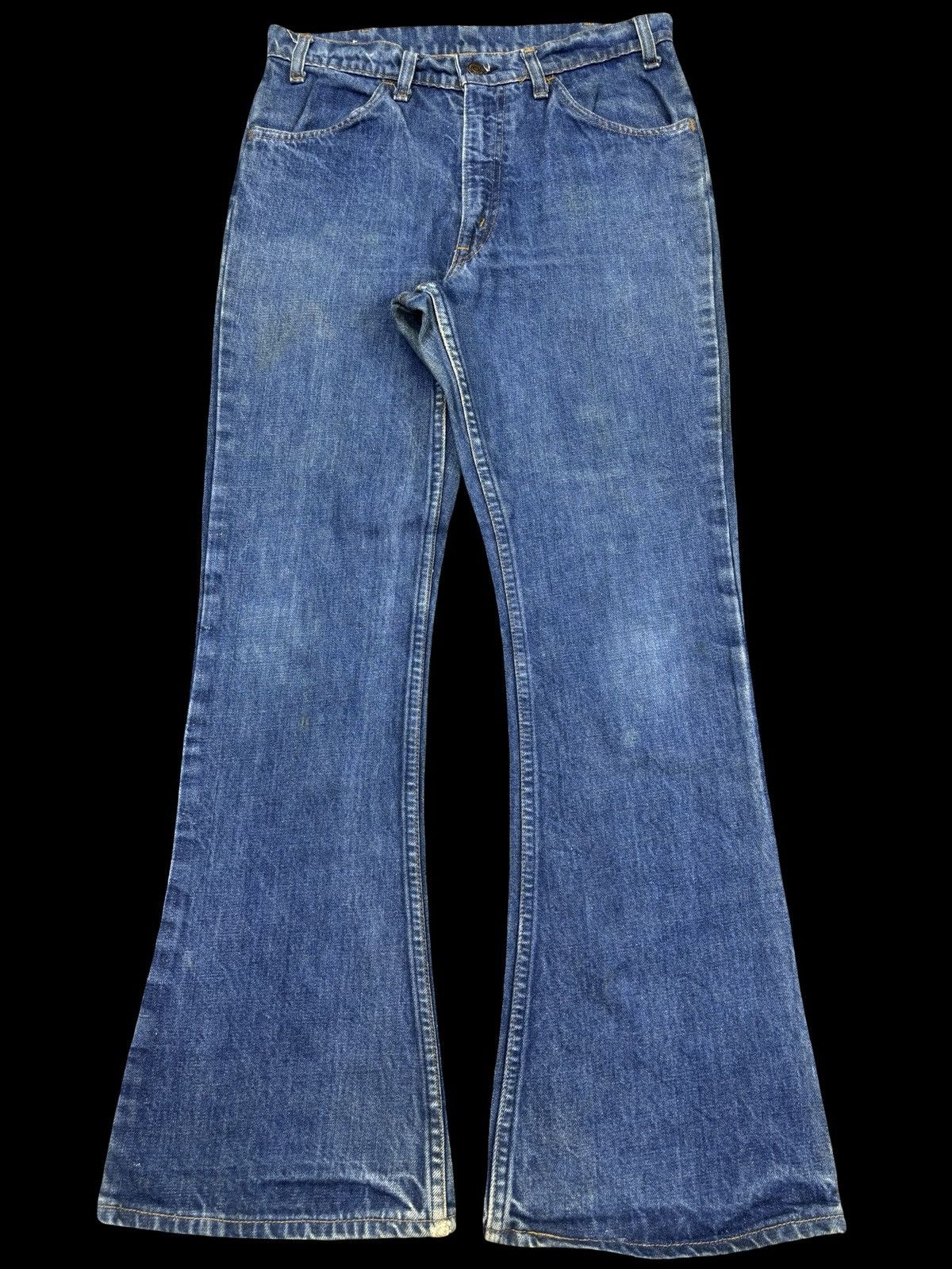Levi's 💥Vintage💥80s Levis 646 Blue Wash Bell Bottom Denim K2 Size US 29 - 1 Thumbnail