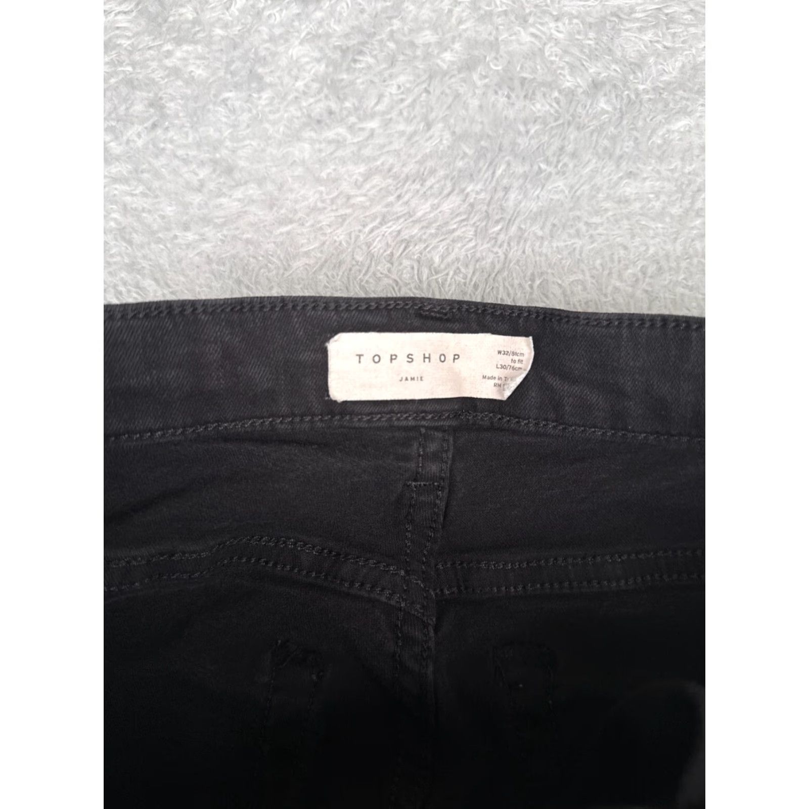 Topshop Top Shop Jeans Women 32 Black Denim Skinny Distressed Mid Rise 29x26 Size XXS / US 00 / IT 34 - 6 Thumbnail