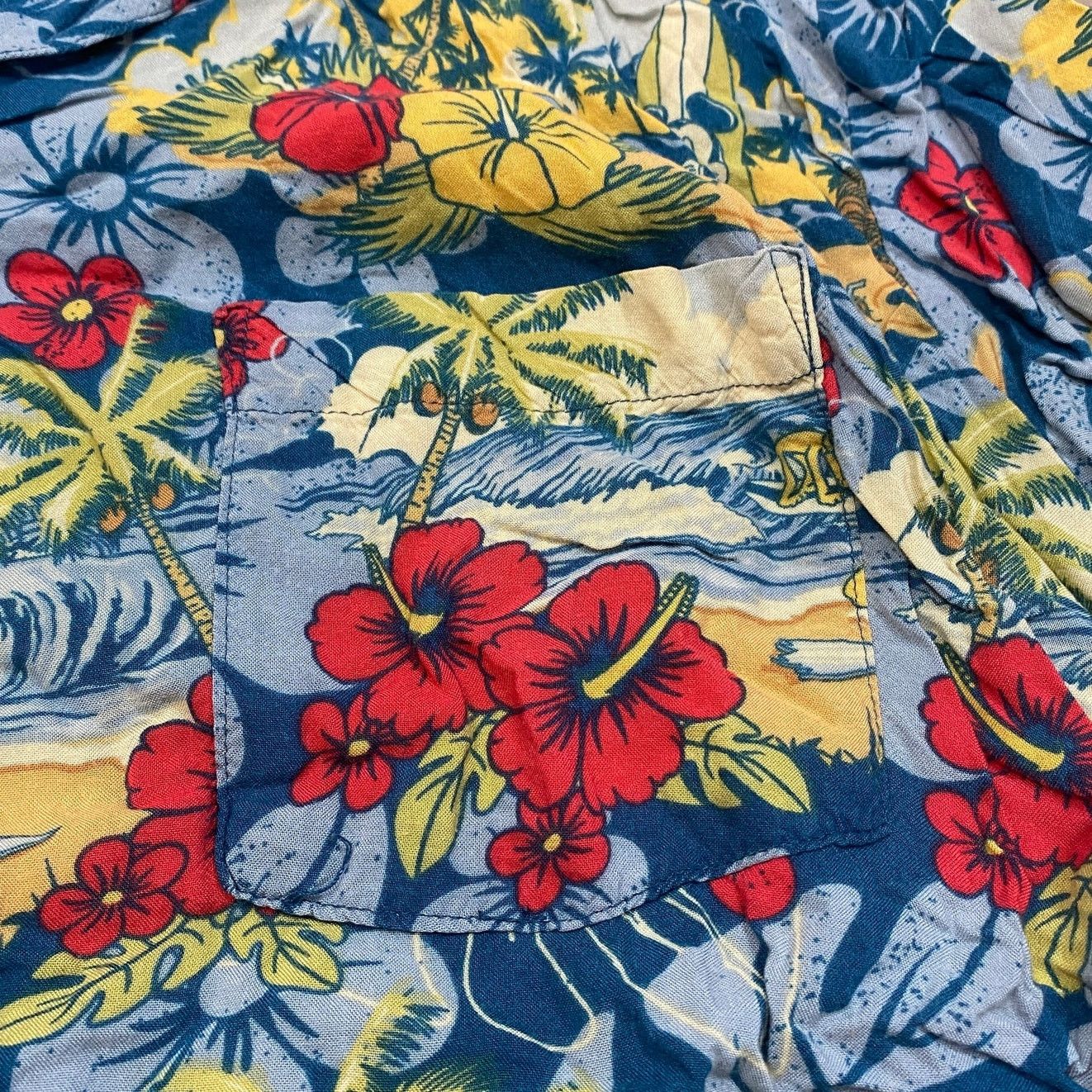Disney × Vintage VTG Disney Parks Mickey Mouse Hawaiian Pocket Shirt Large Size US L / EU 52-54 / 3 - 8 Thumbnail