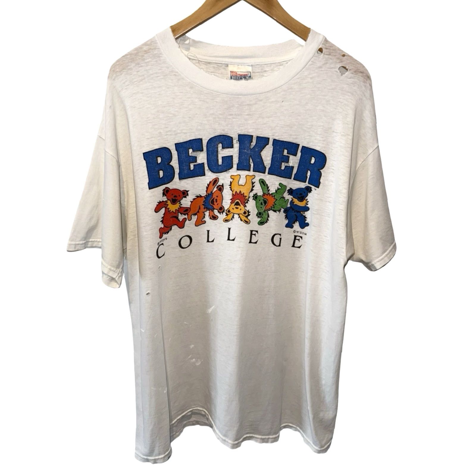 Vintage VINTAGE Grateful Dead Becker College Dancing Bear T Shirt Sz L RARE Men White 1997 L Shirt Animals 90s Mens Size US L / EU 52-54 / 3 - 2 Thumbnail