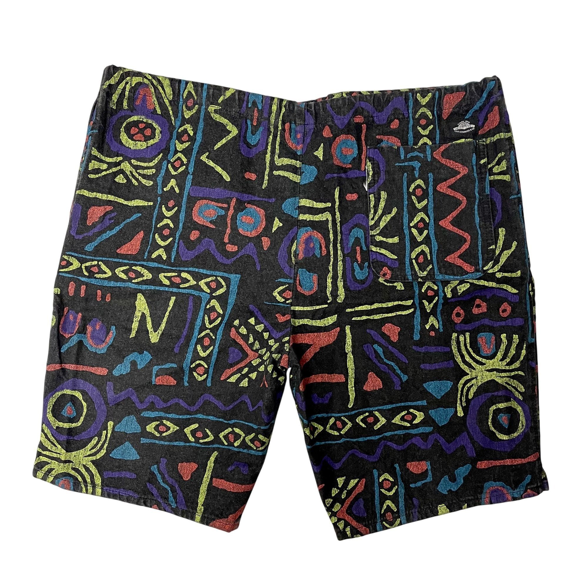 Levi's NOS New Vtg Levi's Silver Tab Black NEON Painted Shorts Size US 40 / EU 56 - 2 Thumbnail