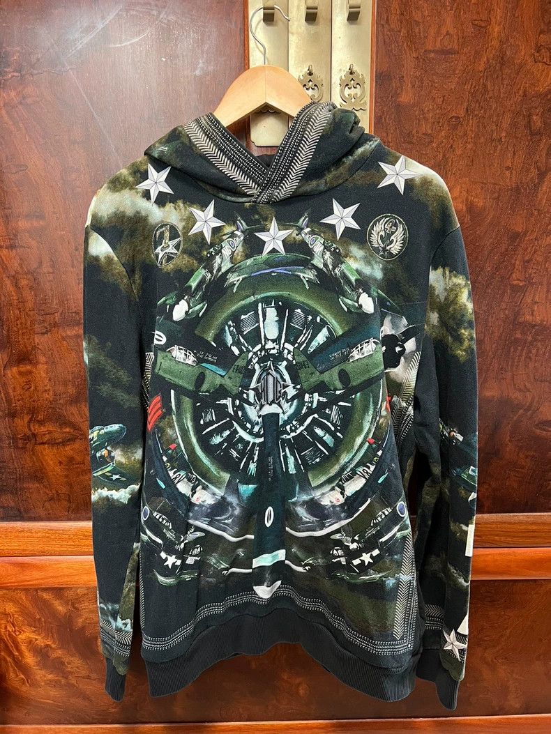 Givenchy Green airplane hoodie size OS M 95% new