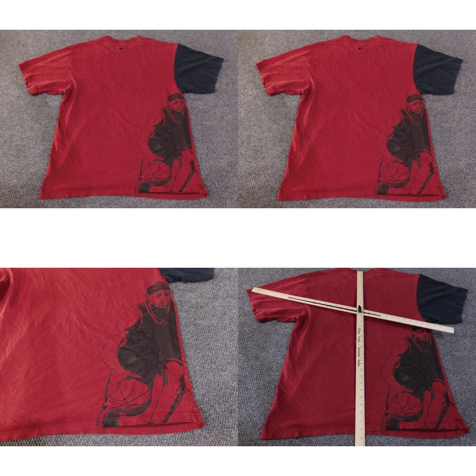 Nike Nike LeBron James Graphic T Shirt Mens XL Red Black Basketball Shoe Print Shirt Womens? Size US XL / EU 56 / 4 - 9 Thumbnail