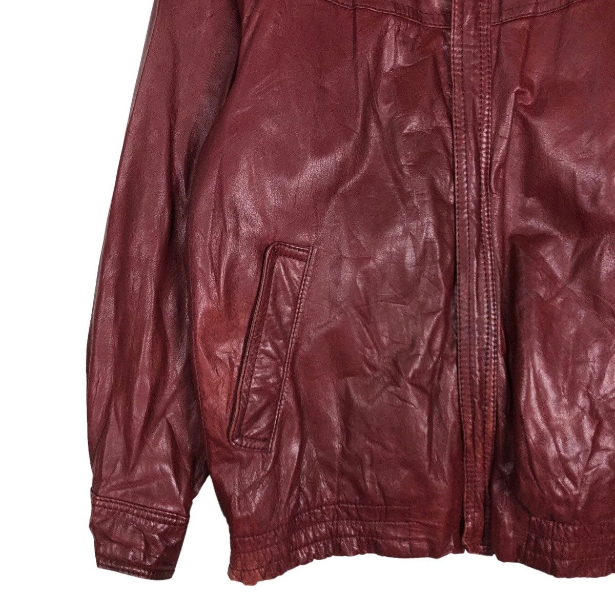 Japanese Brand 🔥Vintage Genuine Leather Biker Jacket Threemen Issey Miyake Size US M / EU 48-50 / 2 - 4 Thumbnail