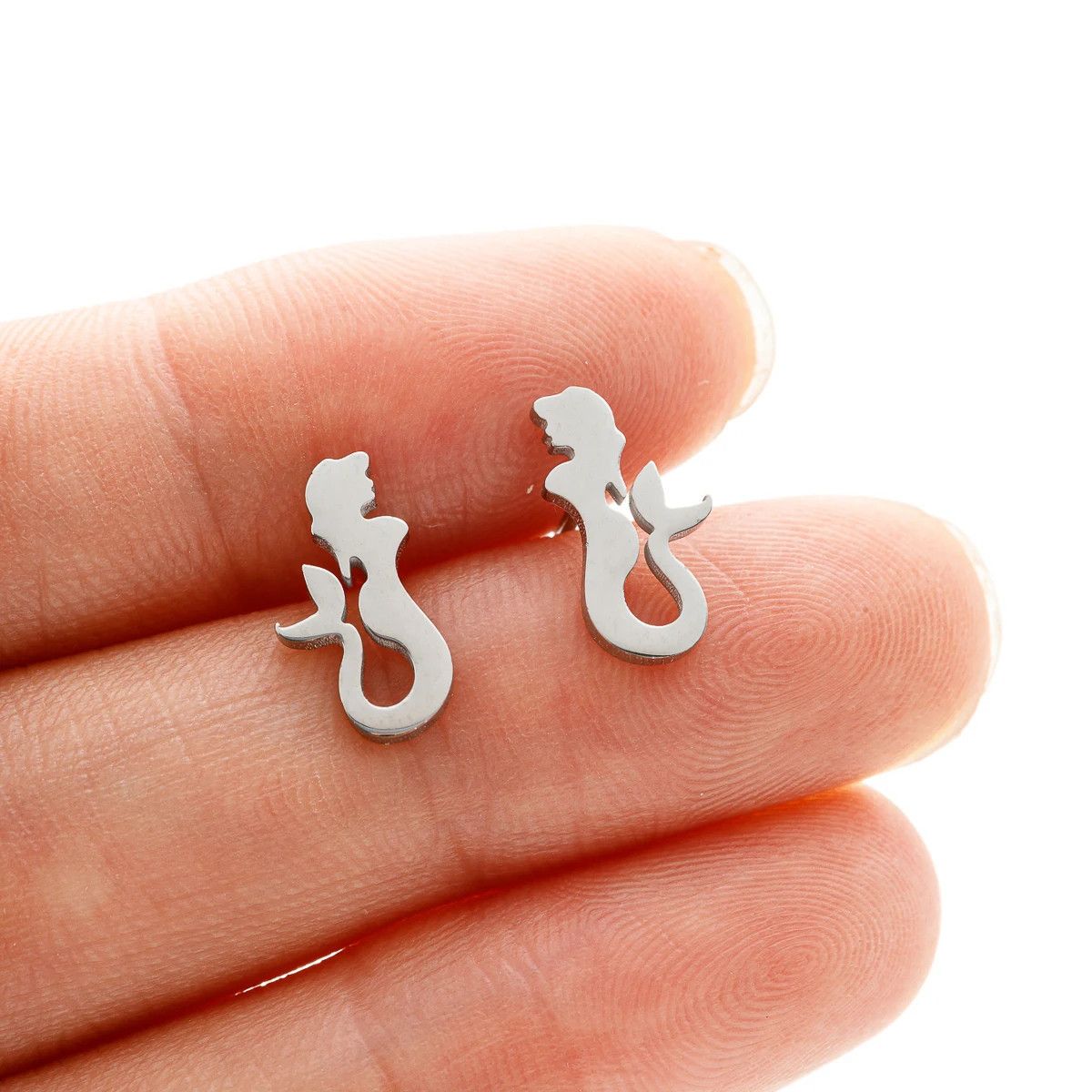 Jewelry Mermaid Stud Earrings Charm Earring Gift Size ONE SIZE - 1 Thumbnail