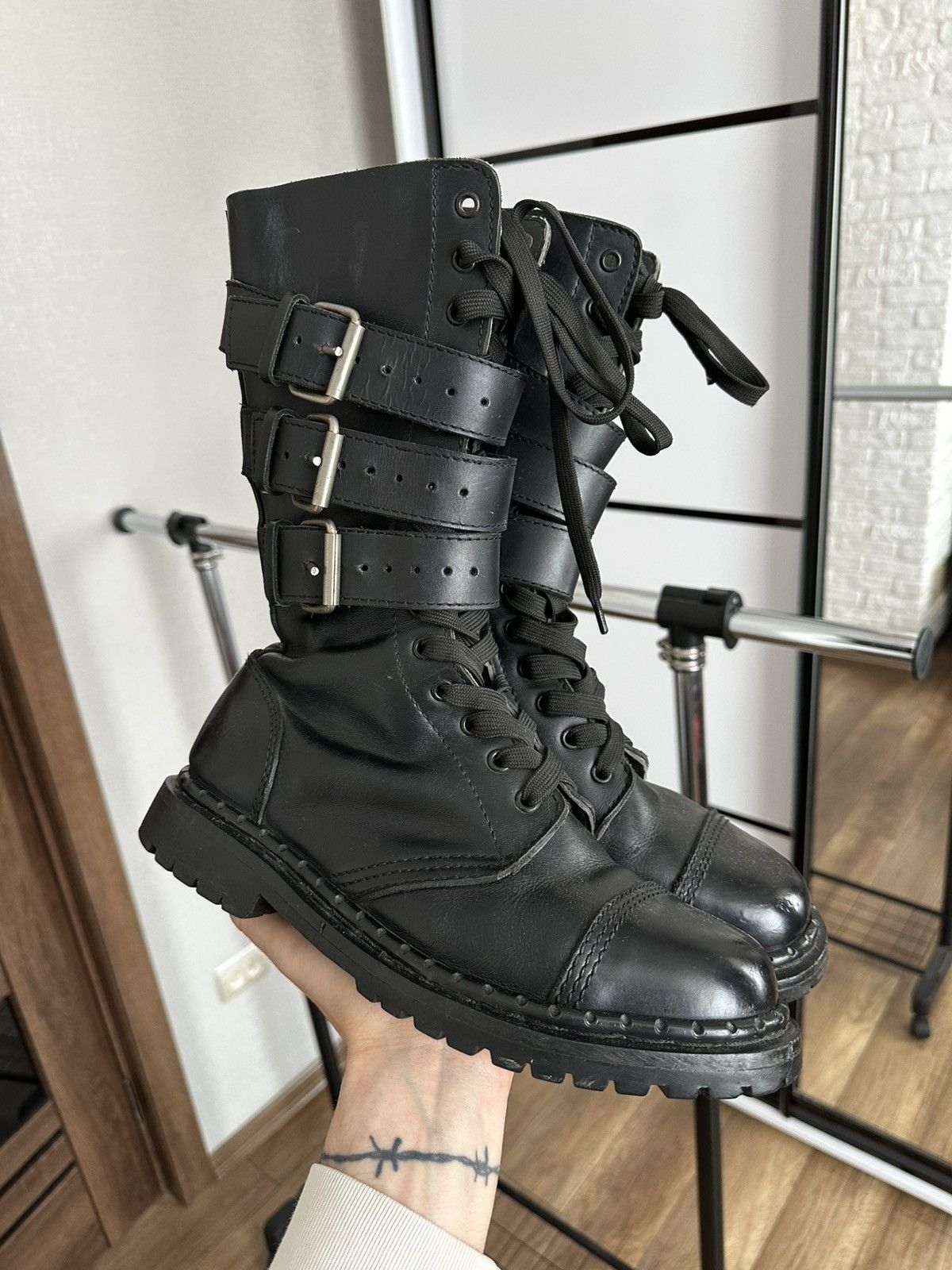 Undercover Undercover Vintage High Top Leather Boots Vintage Size US 8 / EU 41 - 1 Thumbnail