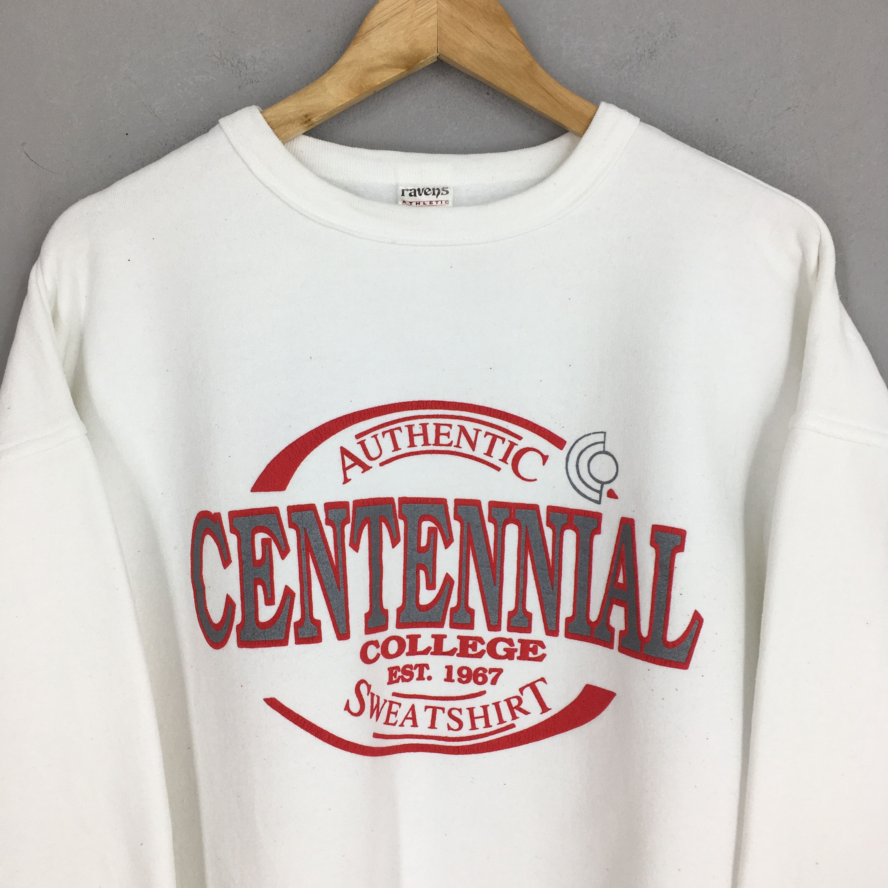 NCAA 90s Centennial College Toronto White Sweatshirts Large Size US L / EU 52-54 / 3 - 2 Thumbnail
