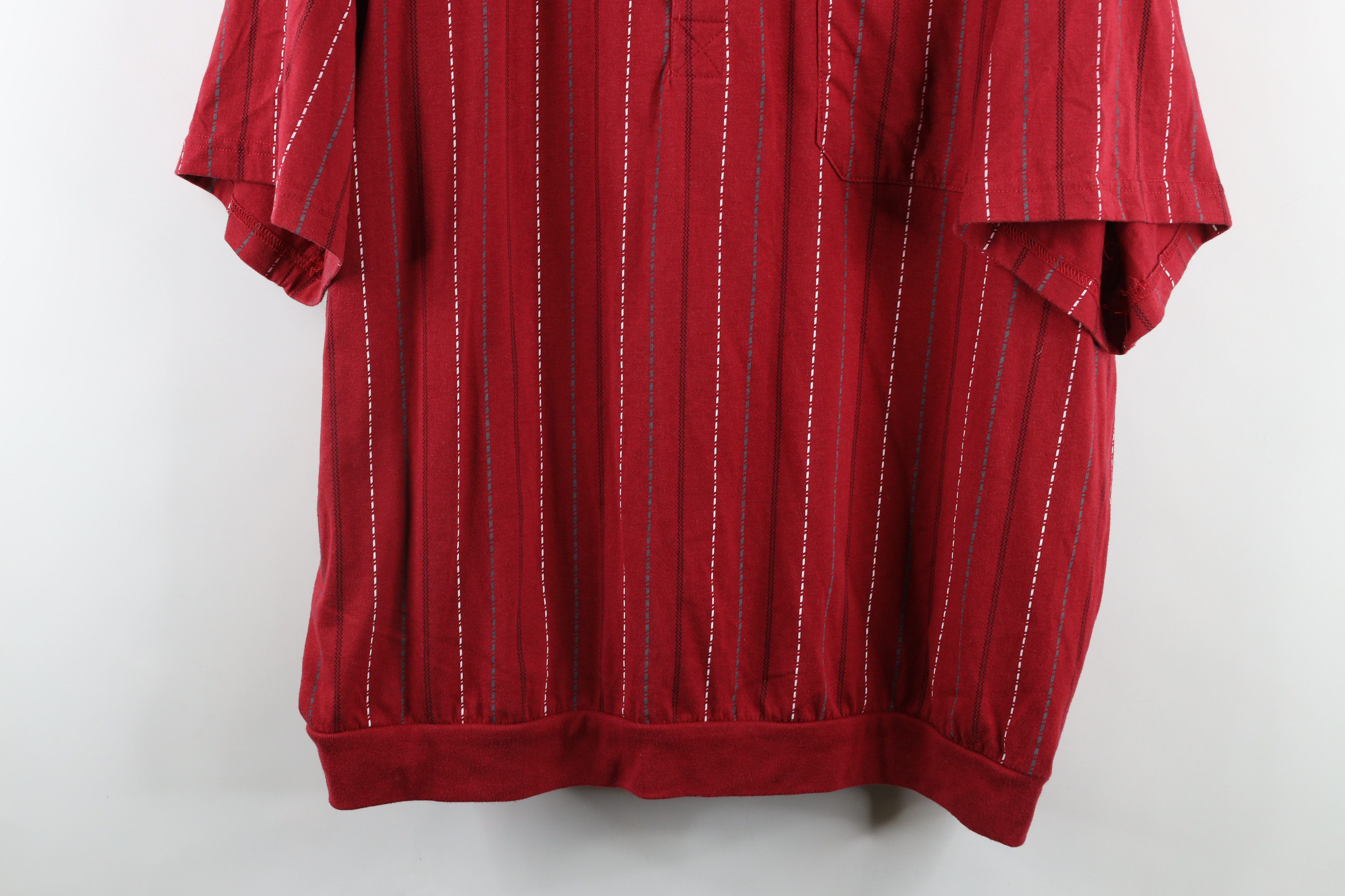 Vintage Vintage 90s Streetwear Collared Pullover Polo Shirt Red Size US XXL / EU 58 / 5 - 3 Thumbnail