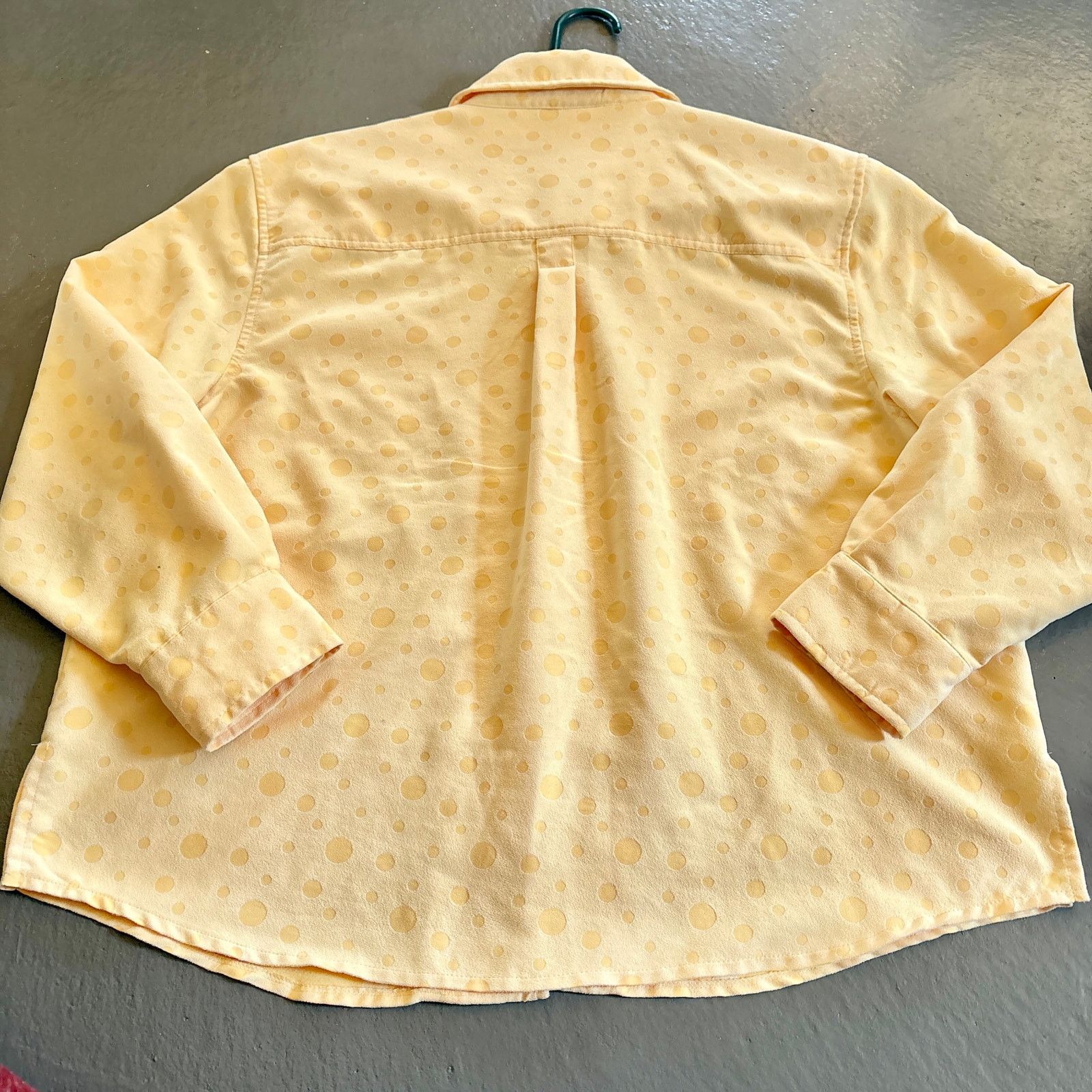 Vintage Vintage Yellow Polka Dot Button Down Shirt Size PL Size L / US 10 / IT 46 - 6 Thumbnail