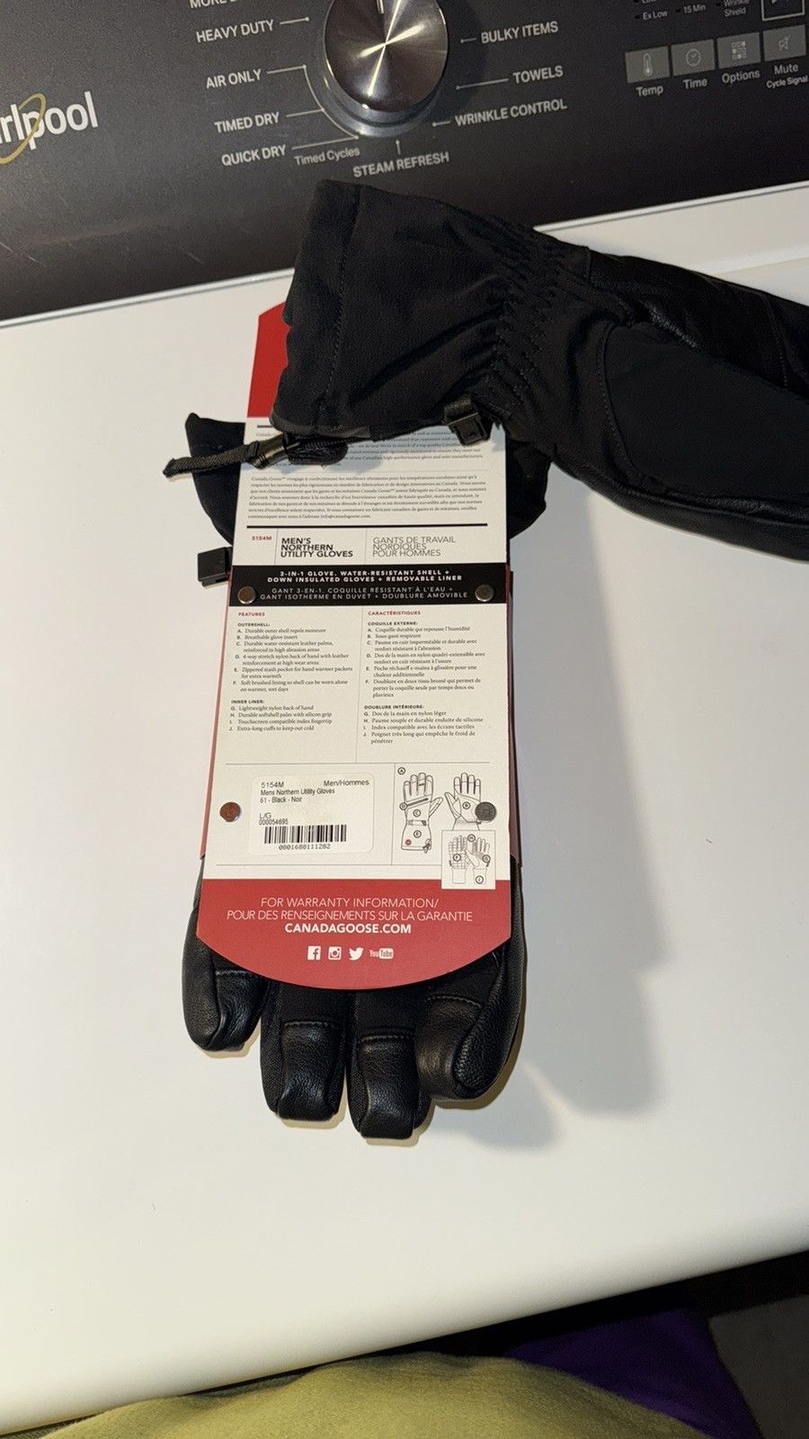 Canada Goose Canada Goose northern utility glove 5154M-61 black S NWT Size ONE SIZE - 4 Thumbnail